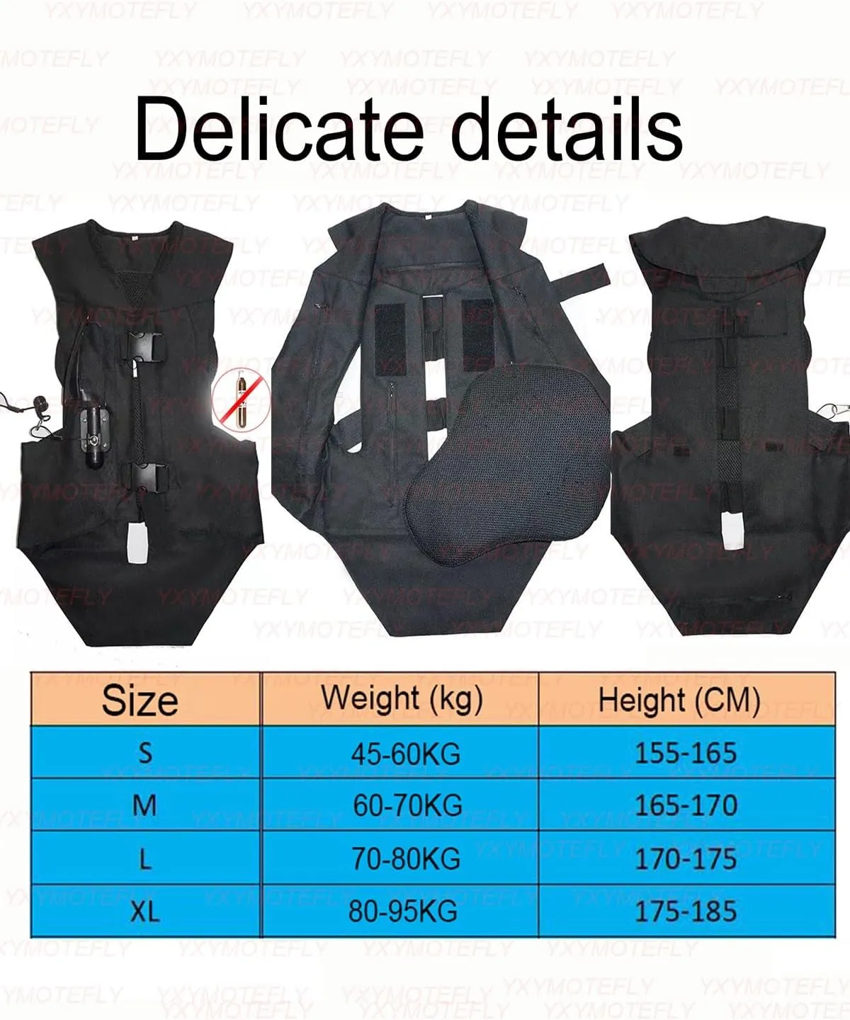 Equestrian Airbag Vest/Jacket Wearable Air Bag, Lightweight, Unisex, Motorcycle Or Horse With Back Protection