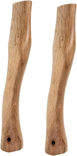 Ergonomic Wooden Axe Handle Set 2pcs Replacement Handles for Axe Ax Handle for Firewood Cutting