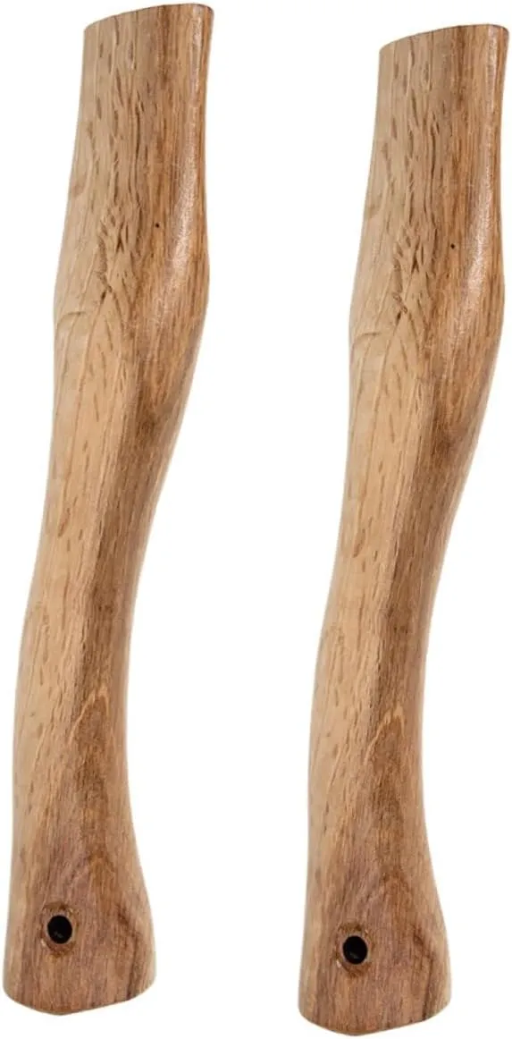 Ergonomic Wooden Axe Handle Set 2pcs Replacement Handles for Axe Ax Handle for Firewood Cutting