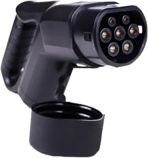 ev Adapter Electrica Car Type 2 Adapter Plug Connector IEC 62196 Mennekes 32A 63A 80A 3 Phase 1 Singal Phase Female European Strandard (Color : 63A 3P Black)