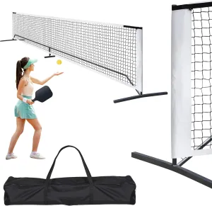 F2C Portable 22FT Pickleball Net Set Court Markers Regulation Size Soccer Tennis Net,Game Set System with Metal Frame Stand and Carrying Bag, Outdoor Indoor Fun