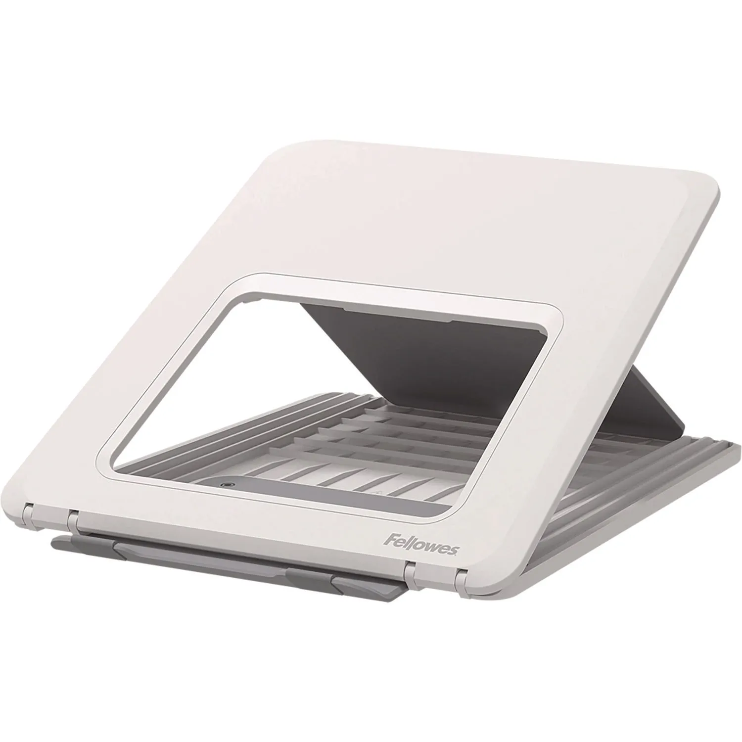 Fellowes® Breyta Laptop Stand, 9.25" x 10.55" x 0.55" to 8", White, Supports Up to 8.8 lbs