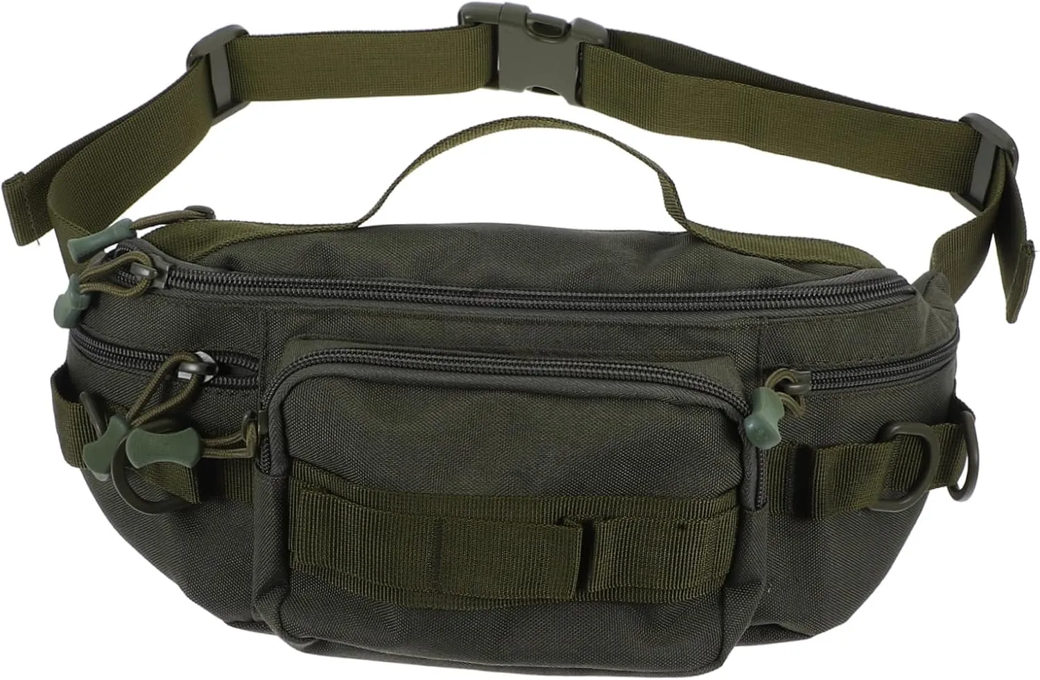 Fishing Tackle Waist Pack Fanny Pack for Men Adjustable Belt Bag with Dedicated Water Bottle Holder for Fishing Cycling Hiking and Outdoor Adventures