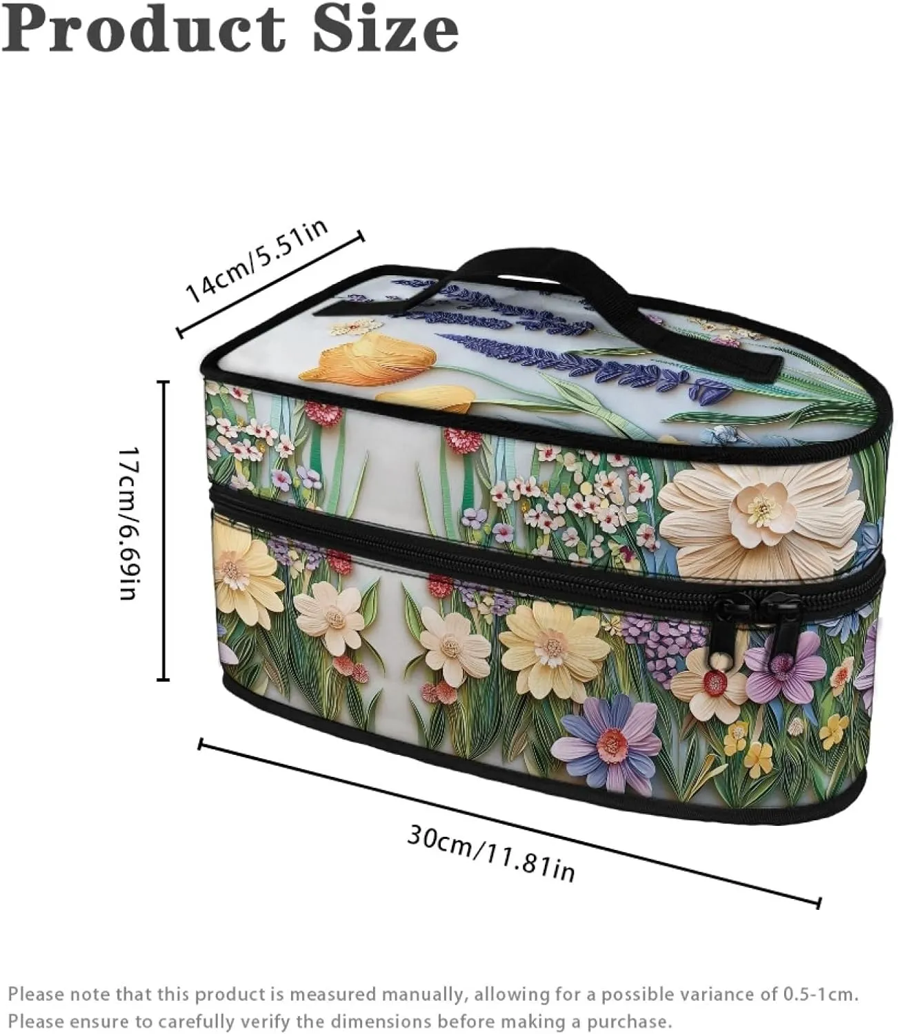 Floral Iron Storage Bag for Travel,Lightweight Iron Storage Case for Women Mother Aesthetic Iron Storage Box Protable Iron Storage Container for Adults Ladies
