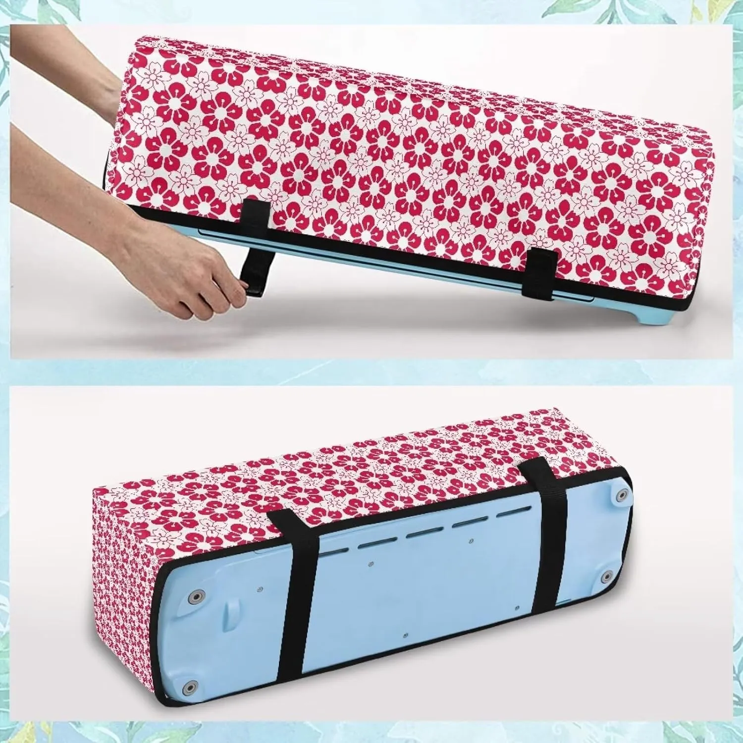 Flower Carrying Case Cover for DIY Cutting Machine Waterproof Elastic Cutting Machine Accessories Dust Cover Carrying Bag with Pockets Universal Fit