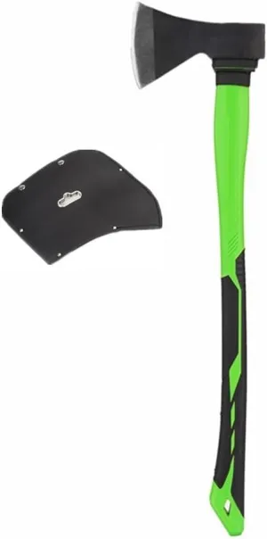 FLZOSPER Chopping Axe,36” Camping Hatchet，Forged Steel Wood Splitting Tool with Strong Fiberglass Handle and Anti-Slip Grip with Anti-Slip Grip-Even Free Head Cover