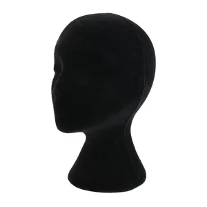 Foam Mannequin Head, Lightweight Wig Holder for Travel and Display, Female Wig Stand with Standard Size and Multiple Applications, Suitable for Salons Hair Styling Black