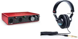 Focusrite Scarlett 8i6 3rd Gen USB Audio Interface and Sony MDR7506 Professional Large Diaphragm Headphone Bundle