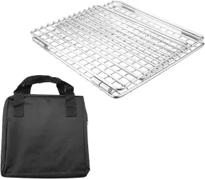 Foldable BBQ Stove Grilling Net Stainless Steels Fish Grilling Net for Outdoor Picnics and Family Barbecue Gatherings