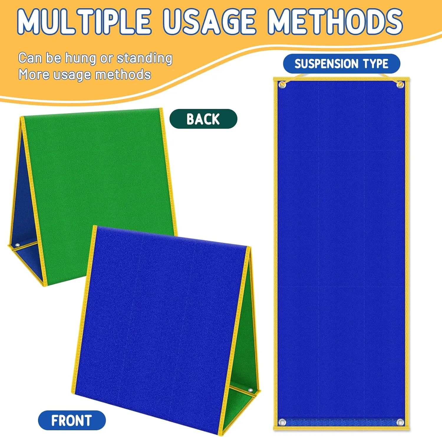 Foldable Felt Board - Double-Sided Flannel Story Board for Preschool Learning, Interactive Storytelling & Play | 13" x 12" Portable Felt Play Board for Home & Classroom Use