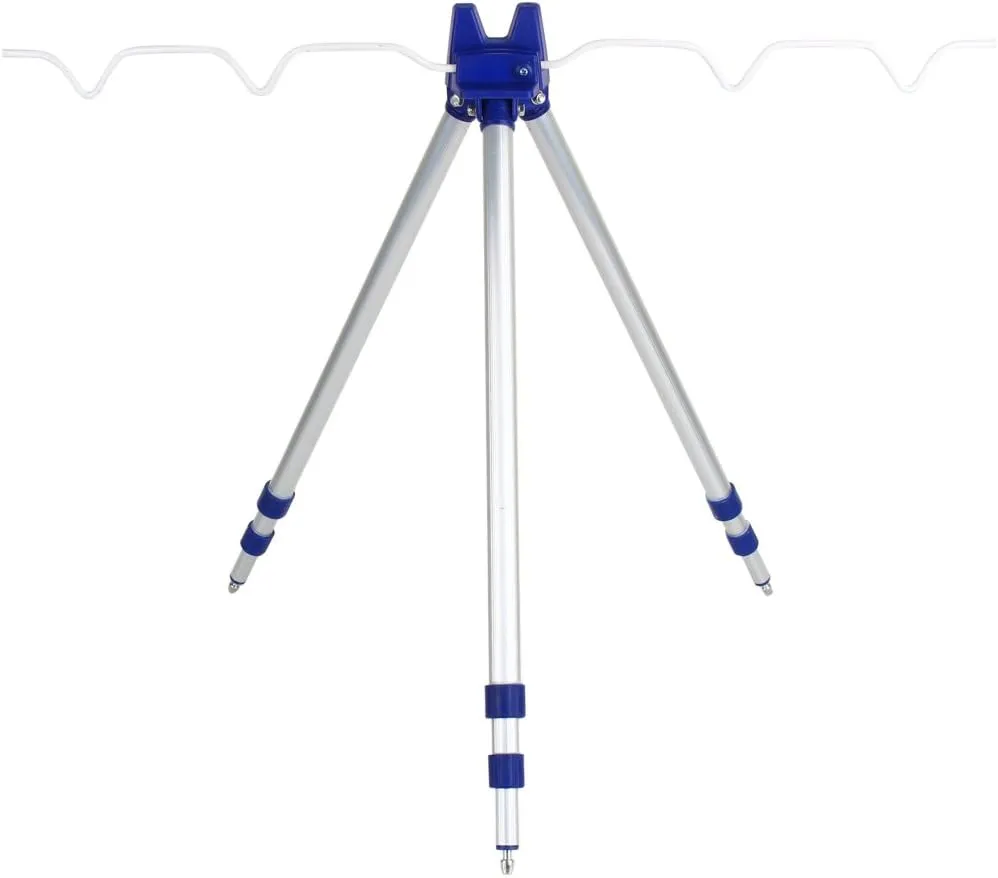Foldable Fishing Rods Tripod Stand, Portable Aluminium Alloy Tripod Bracket for Sea Fishing Poles Sea Beach Coarse Shore