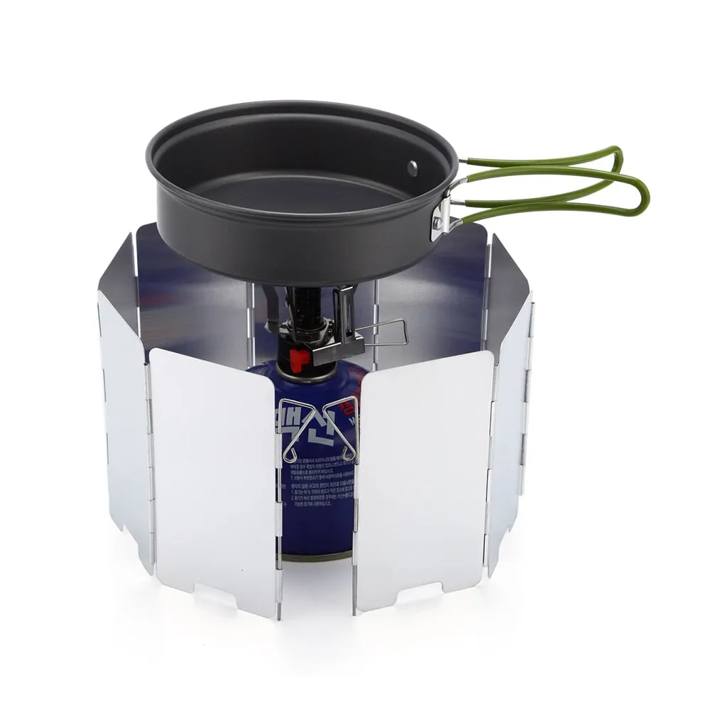 Foldable Gas Stove Windshield 9 Plates