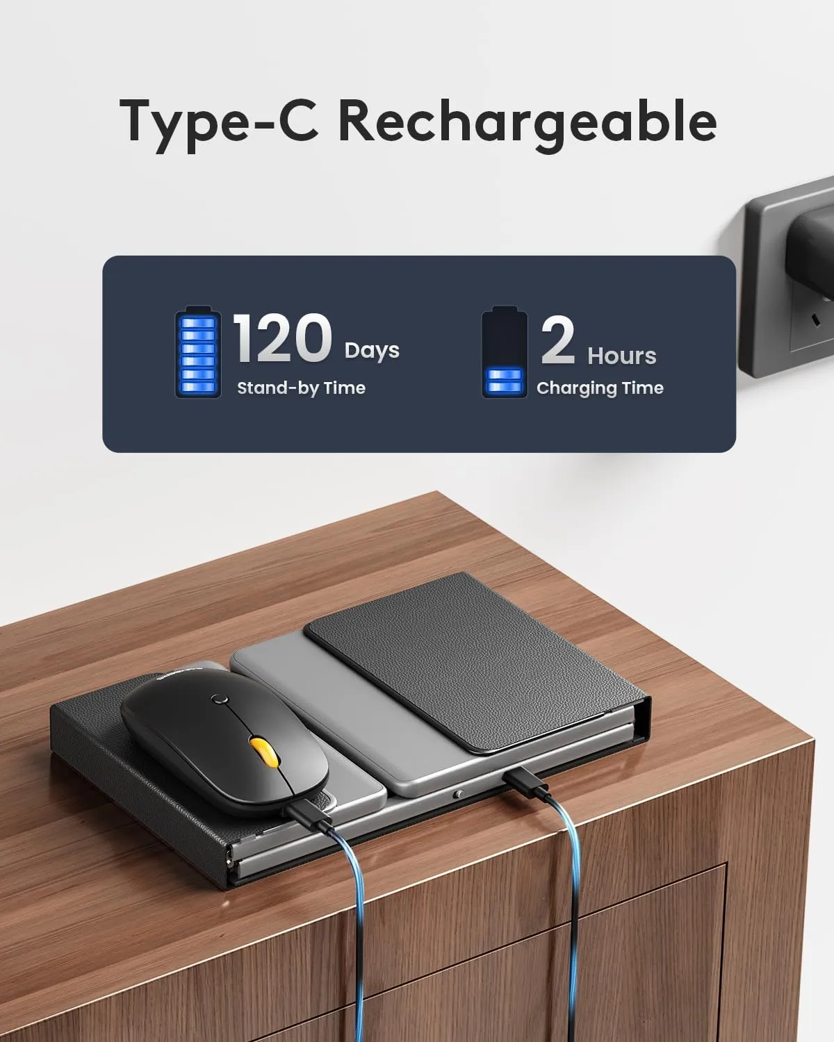 Foldable Keyboard and Mouse, Samsers Folding Bluetooth Keyboard Combo, 2.4G   BT5.0 x 2, Full-Size Portable Travel Keyboard & USB-C Rechargeable Wireless Mouse for Windows Android iOS Mac OS
