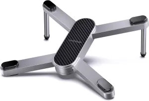 Foldable Laptop Stand for Desk: Portable Aluminum Computer Stand - Ergonomic 20° Angle Notebook Holder for Home Office ＆ Travel, Durable Laptop Riser Compatible with MacBook Pro/Air 10-15.6'' - Silver
