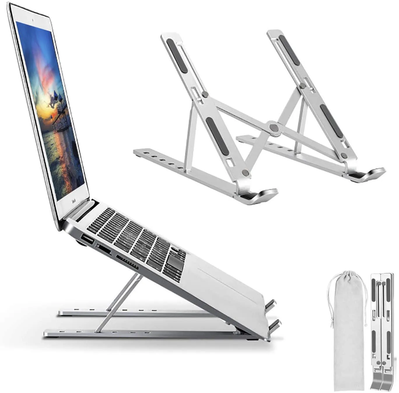 Foldable Laptop Stand Portable for Business Travel Campus 6 height heat dissipation