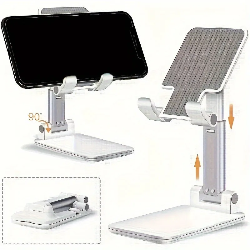 Foldable Mobile Phone Tablet Stand Holder, Angle Height Adjustable