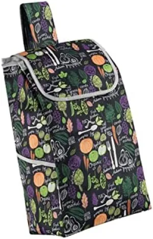 Foldable Shopping Cart Bag - 29L Cart Replacement Bag with Drawstring, Waterproof Oxford Cloth Storage Bag, Multifunctional Travel Shopping Bag, for Use with Trolleys, L30XB20XH48CM (Color : A)