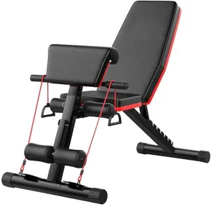 Foldable Sit-ups Dip Stand Weight Bench Home Gym Weightlifting Stand for Full Body Exercise Adjustable Dumbbell Bench Multi-Function Fitness Stool