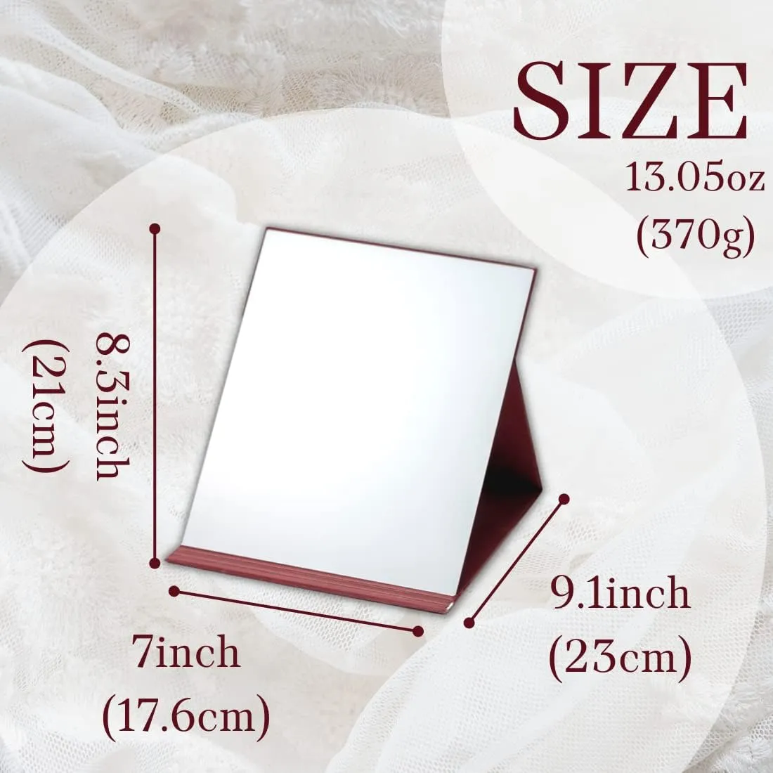 Folding Mirror, HORIUCHI Mirror Made in Japan,Tabletop Mirror, Makeup Mirror,Portable Folding Makeup Mirror