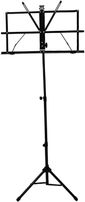Folding Music Stand Portable Telescopic Design Height and Angle for Musicians and Performers Includes Carry Bag for Easy Travel
