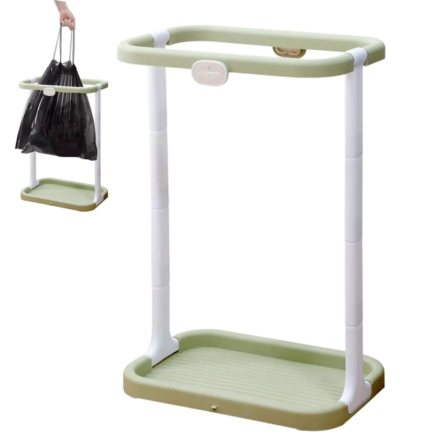 Folding Trash Bag Holder - Portable Garbage Stand, Easy Transport with Adjustable Frame | Multi-Use Organizer Dolls Clothing, Bathroom Waste, Picnic Cleanup, and Outdoor Camping Activities