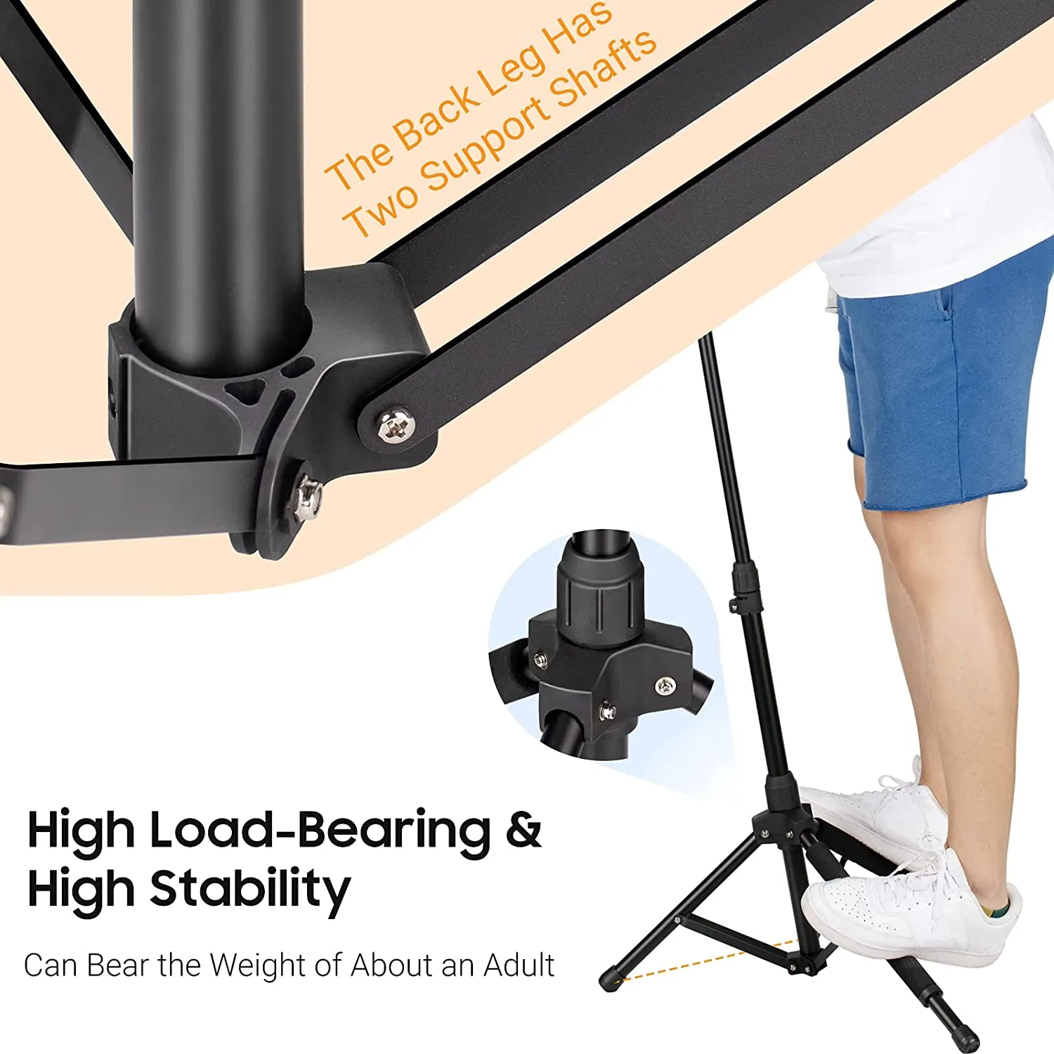 Folding Tripod Iron Floor Guitar Stand CY0265