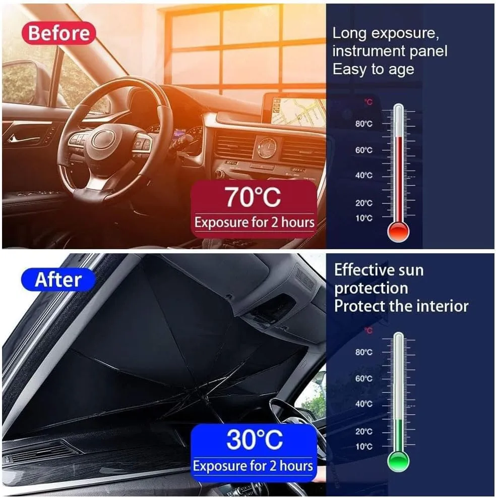 for Suzuki Vitra 2016-2023 Windshield Sun Shade Umbrella for Car Inside Foldable Windscreen Sunshade Cover Anti-UV Front Window Visor,A/Small