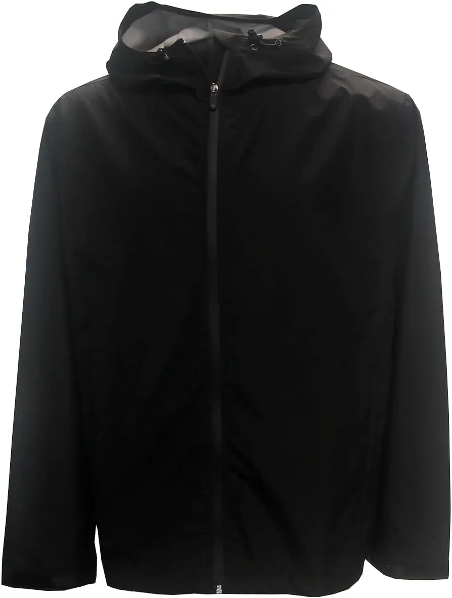 Forrester New Men's Packable Hooded Jacket Waterproof Black Large