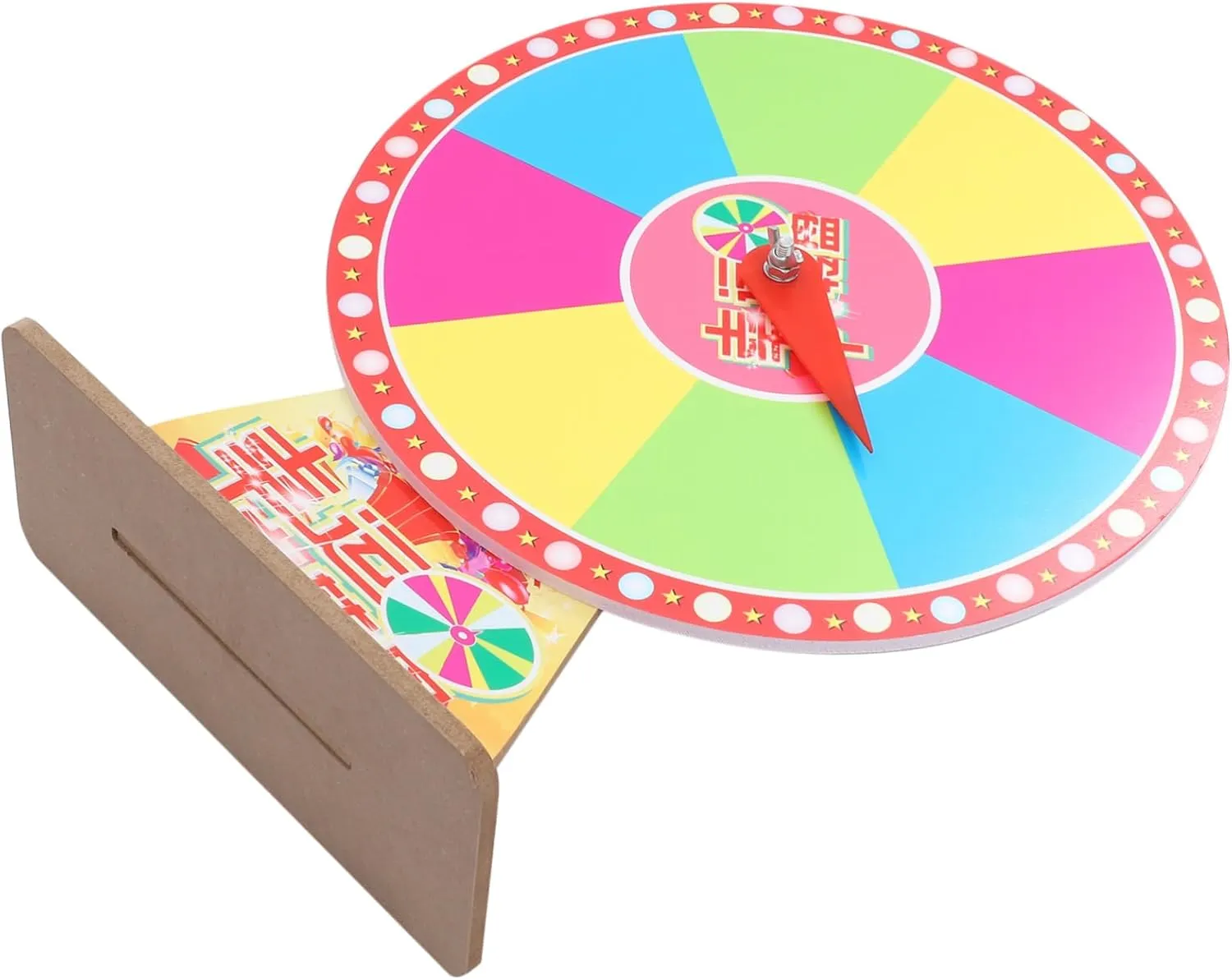 Fortune Rotating Prize Wheel Tabletop Wheel for Parties Prize Stand Great for Raffles