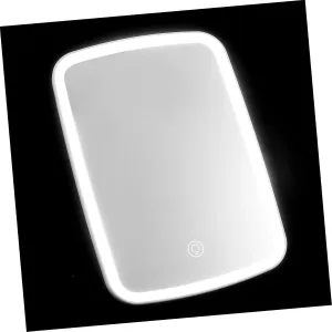 FRCOLOR 1set Led Foldable Makeup Mirror Compact Tabletop Beauty Mirror High Definition Easy Maintenance for Travel and Daily Use