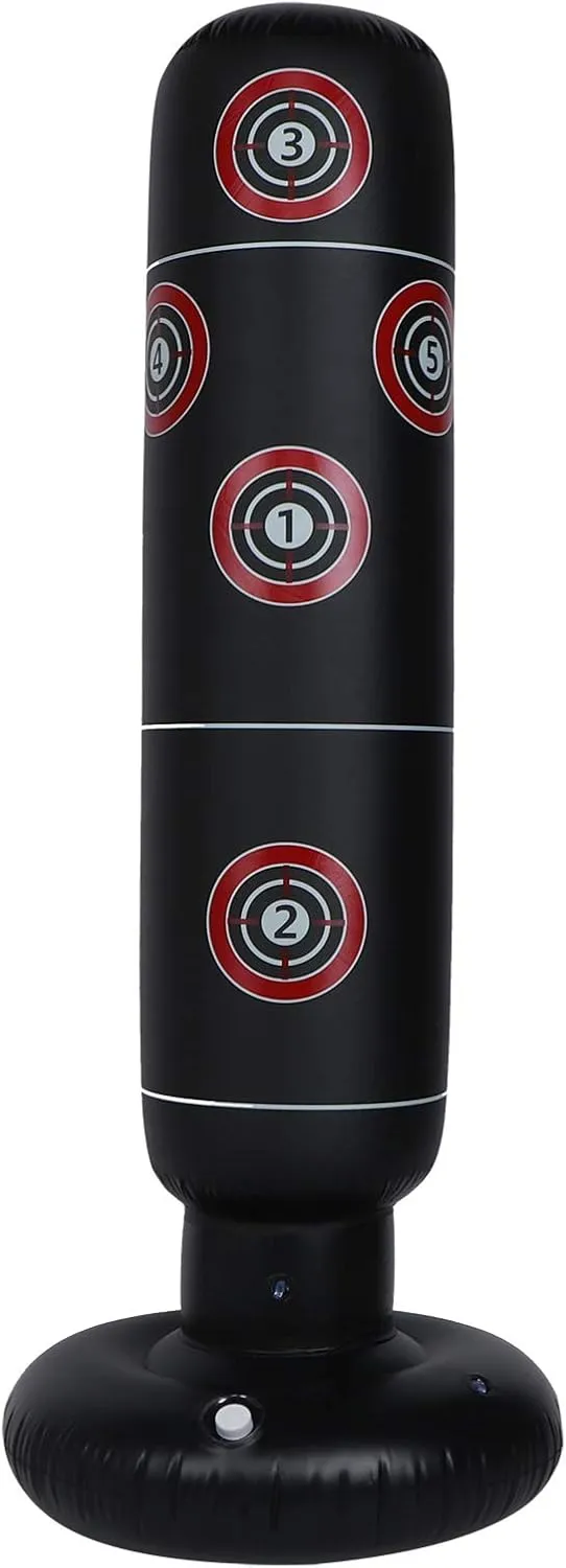 Freestanding Punching Bag 63 Inch Height Heavy Punching Bag for Adults Youth Men Women Stand Kickboxing Bag Boxing Bag for Home Office Gym MMA Boxing Training