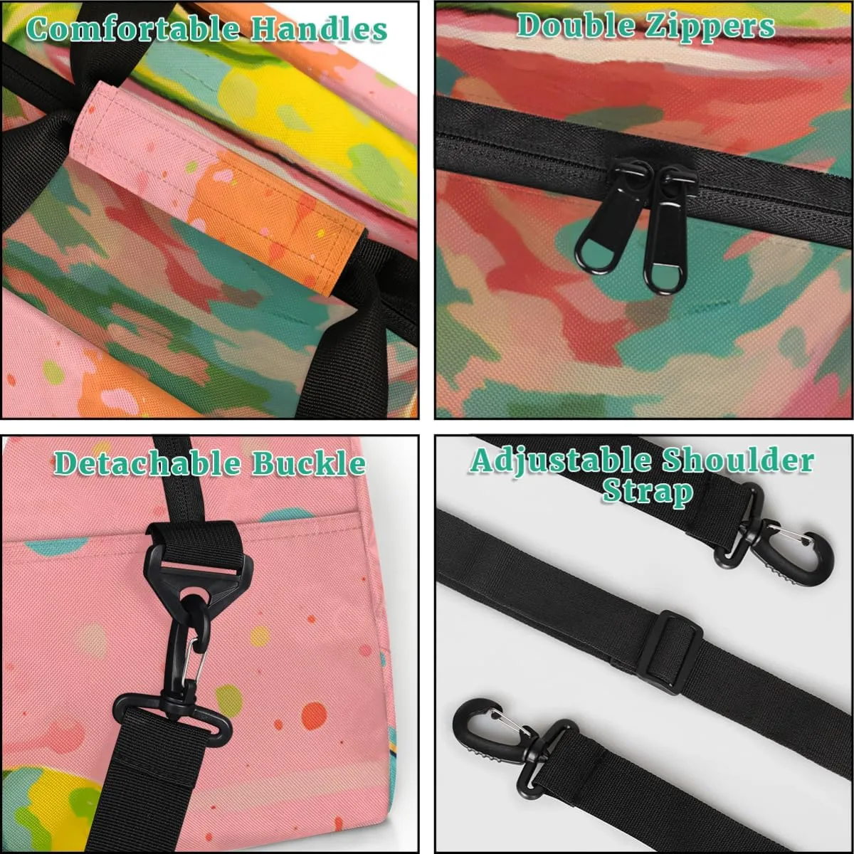 Frog Animal Personalized Kids Gym Bag Custom Name Sport Duffel Bag Dance Ballet Bag for Girls Practice Workout Bag