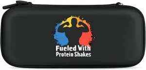 Fueled with Protein Shakes Hard Shell Travel Case with Rope 15 Game Card Pockets Compatible with Switch Protective