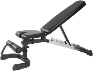 Full Body Adjustable/Foldable Workout Bench 660 Lbs Flat/Incline/Decline Utility Weight Bench Press for Home Gym Fitness Studio Squat Rack (Black)