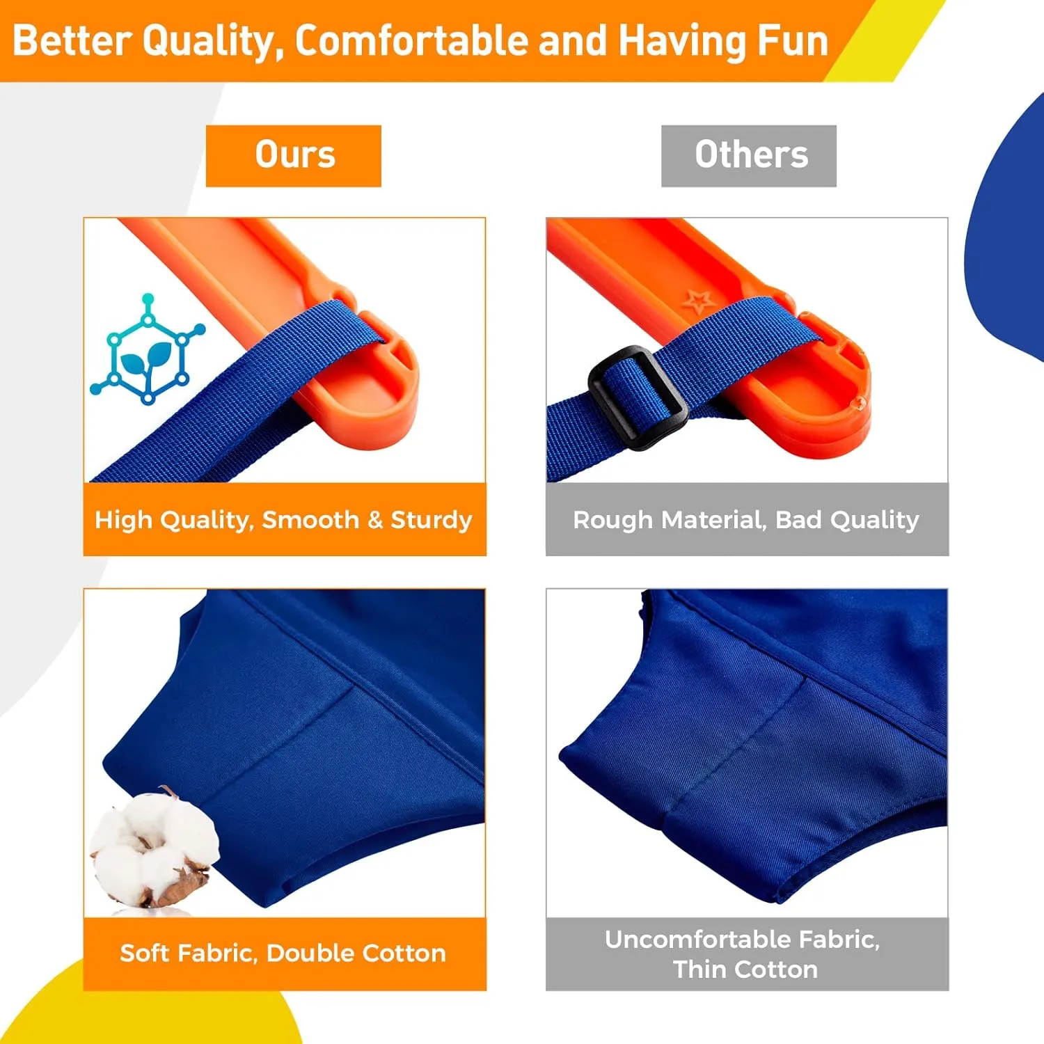 FUNLIO 2 in 1 Swing Set for Toddler & Baby Jumper, Heavy Duty Kids Swing & Bouncer with 4 Sandbags, Foldable Metal Stand for Indoor/Outdoor Play, Easy to Assemble and Store