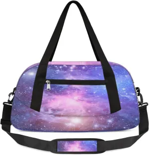 Galaxy Space Star Duffel Bag for Women Men Travel Bag Small Gym Bag Waterproof Workout Overnight Tote Bag for Sport Dance Weekend Yoga