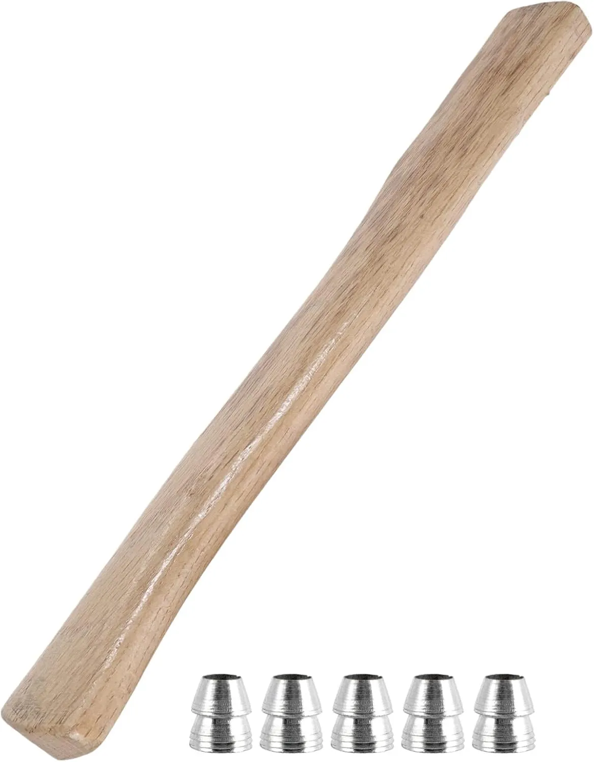 GANAZONO 1set Wooden Hatchet Handle Replacement with Wedges Birch for Woodworking Easy Installation Lightweight Durable Construction for Carpenters and Builders