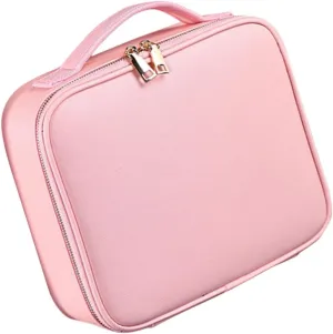 Gatuida Large Capacity Makeup Bag with Adjustable Dividers and Portable Cosmetics Organizer for Travel Home Use and Storage present for Women