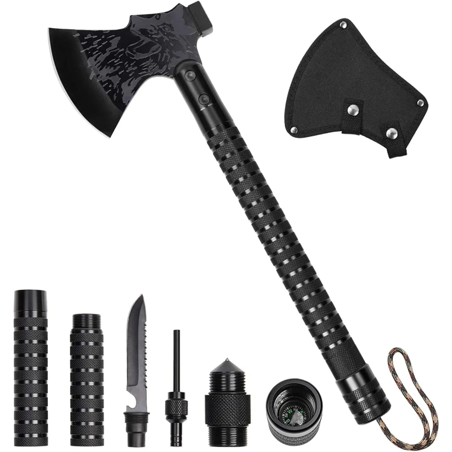 Gear Sheath, Hatchet w/Hammer & Hiking/Hunting/Outdoor Door-to-door delivery Camping Axe Multifunctional Survival Nylon for Exclusive products Tactical Survival Folding
