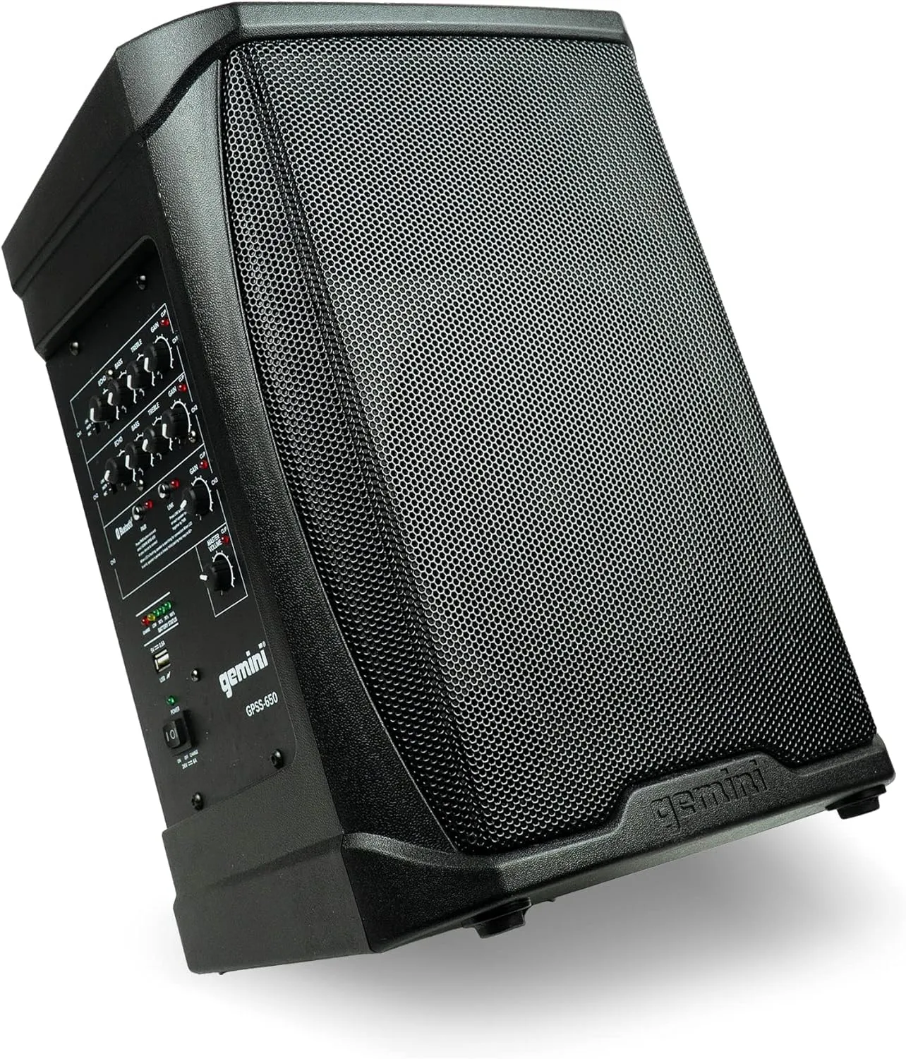 Gemini Sound GPSS-650 Ultra-Portable 200W PA System with 6.5" Woofer, Bluetooth, TWS Link, 12  Hour Battery Life, Dual Inputs, and DSP Effects – Perfect for DJs, Musicians and Public Address