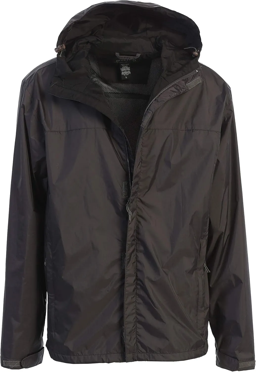 Gioberti Men's Waterproof Rain Jacket With Mesh Lining and Carrying Bag