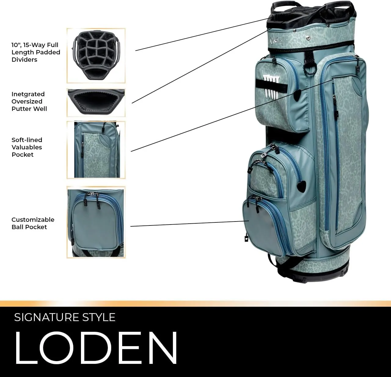 Glove It Women’s Golf Bag, Lightweight Golf Cart Bag for Ladies