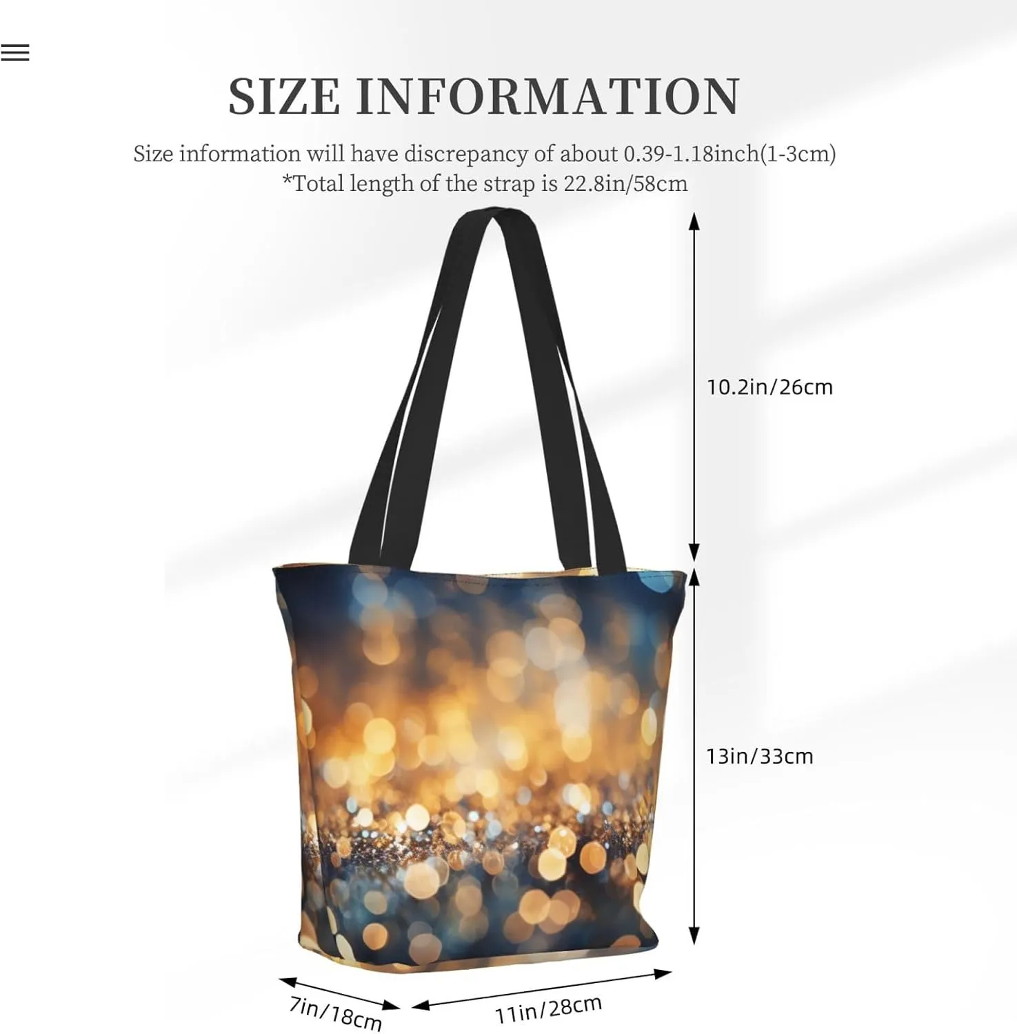 Golden Light Sphere Women'S Multi-Faceted Shopping Bag, Lightweight, Large Capacity, Very Suitable For Daily Use