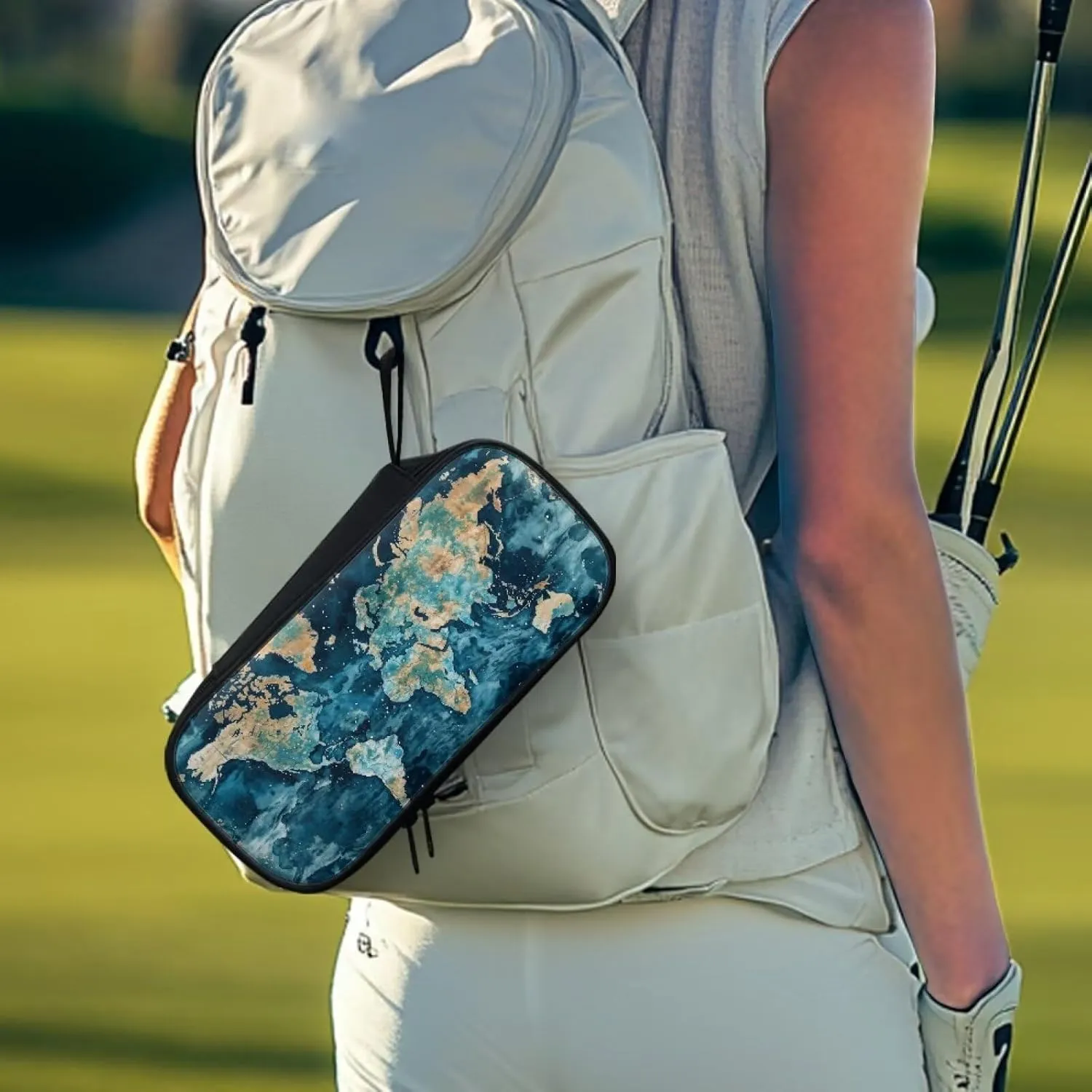 Golf Ball Bag Pouch, Golf Essentials Accessory Bag, Golf Valuables Pouch Golf Gifts for Men Golf Accessories Case Bag