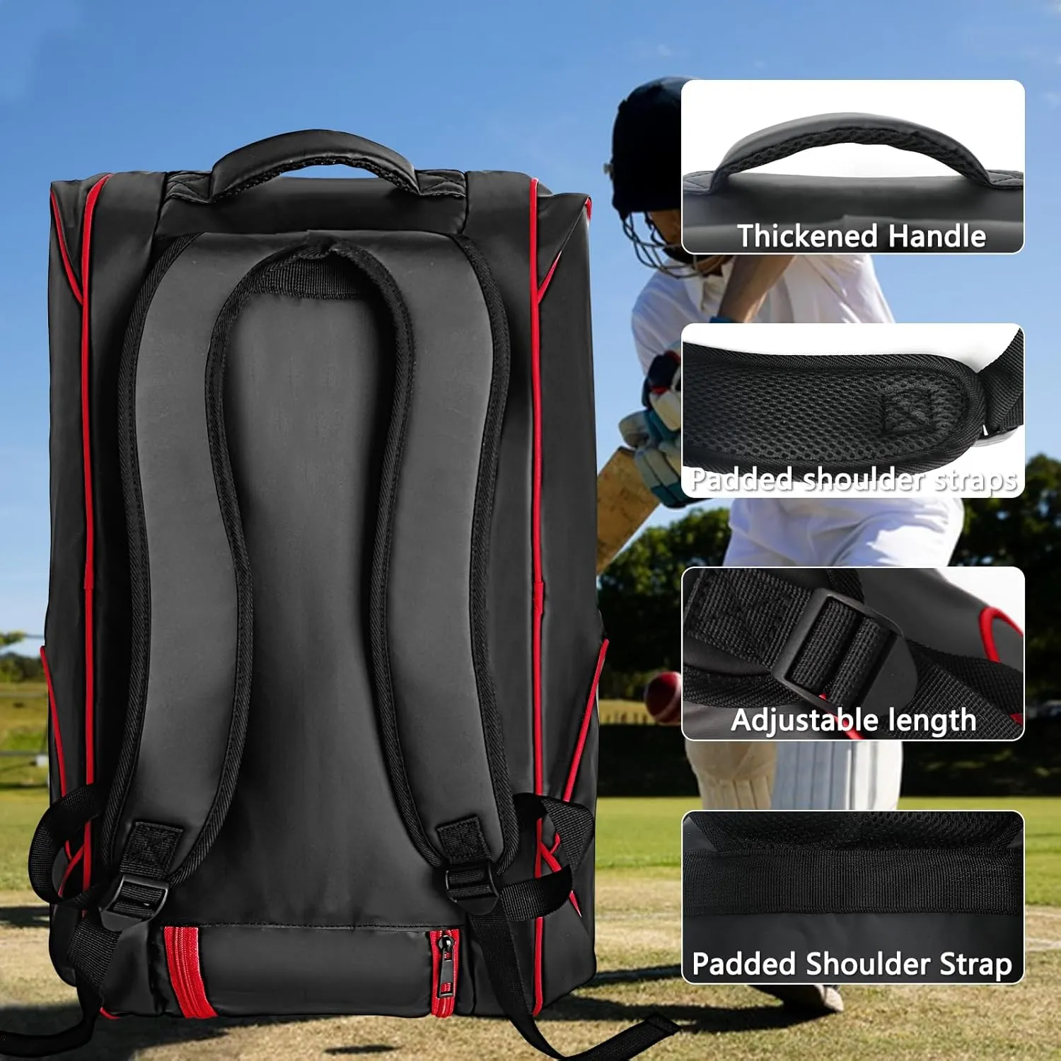 Goloni Pickleball Bag Padel Racket Backpack Large Capacity for Men Women Separate Waterproof Shoes Compartment Pickleball Accessories - Include Fence Hook & Thermal Insulated Pockets
