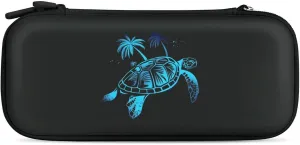 Gradie Sea Turtle with Palm Trees Hard Shell Travel Case with Rope 15 Game Card Pockets Compatible with Switch Protective