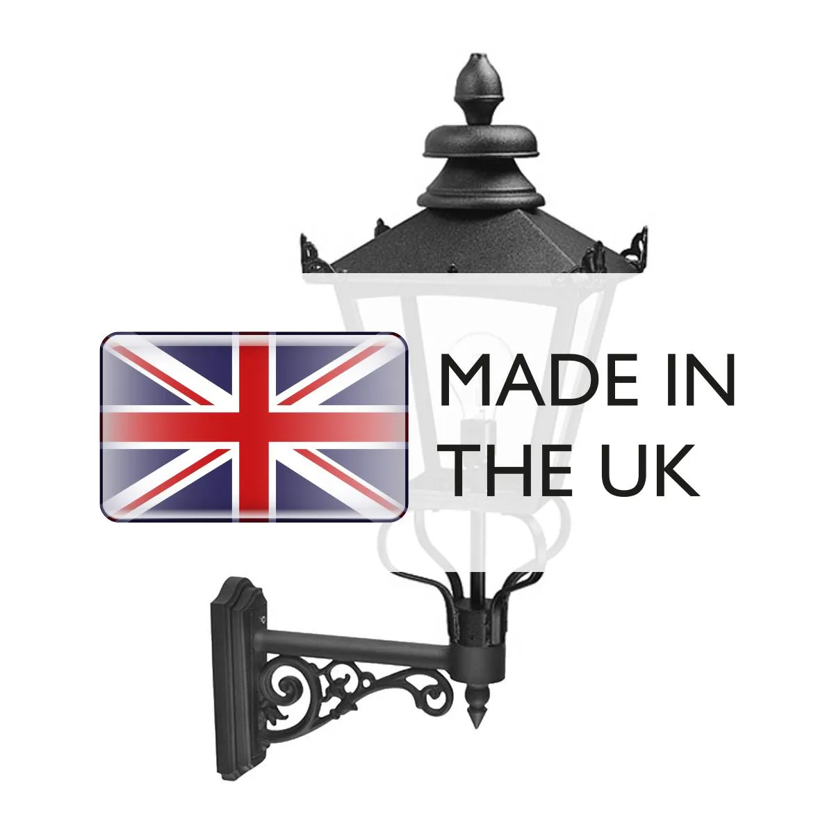 Grampian 1 Light Wall Lantern | Black