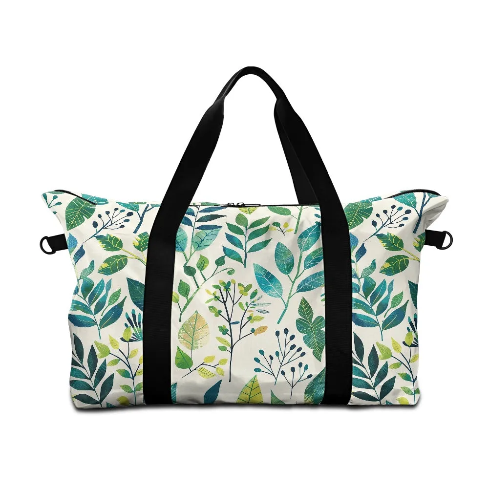 Green Floral Lightweight luggage