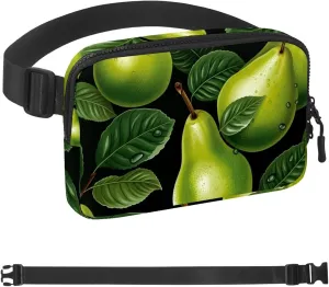 Green Leaves and Yellow Pears-793 Crossbody Fanny Pack for Men&Women,Belt Bag for Travel Casual Walking Running Hiking Cycling