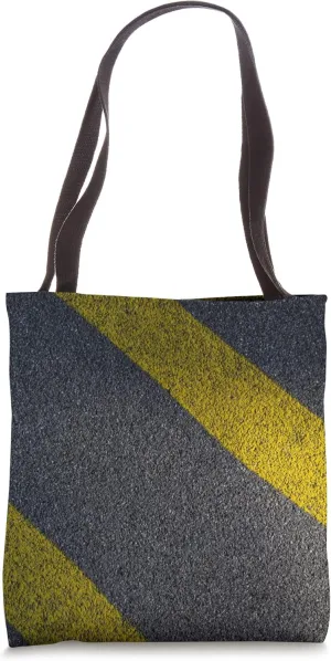 Grey Asphalt Road Tote Bag